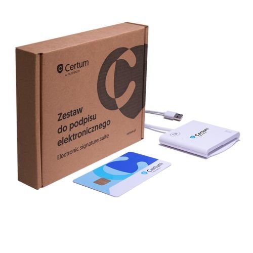Podpis elektroniczny z kartą i czytnikiem Certum Standard ważny 1 rok