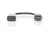 Kabel adapter Displayport z zatrzaskiem 1080p 60Hz FHD Typ DP/HDMI A M/Ż czarny 0,15m