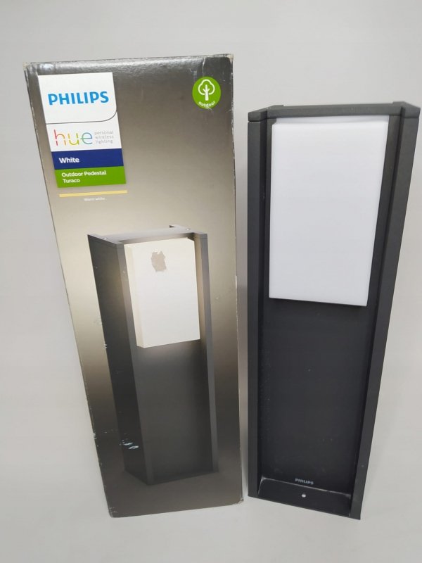 Słupek oświetleniowy prostokąt Philips E27 czarny