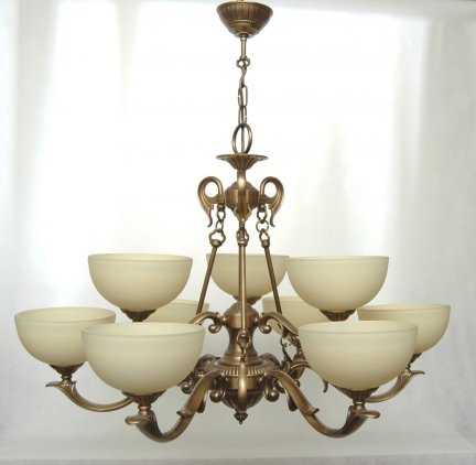 Żyrandol mosiężny,lampa wisząca mosiężna