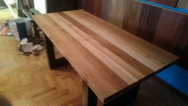  Stół lity dębowy + jesion 45x810x1720mm  