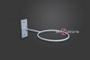 Holder, hook for ball, mounted to wall