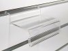 Plexi shelf for shoes with pricemarklist in front - 10 cm x 8 cm