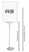 Information Stand A3 with height regulation.