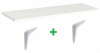 Shelf with hooks for wall - 60 x 40 cm