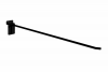 Black single hook for panel 30 cm
