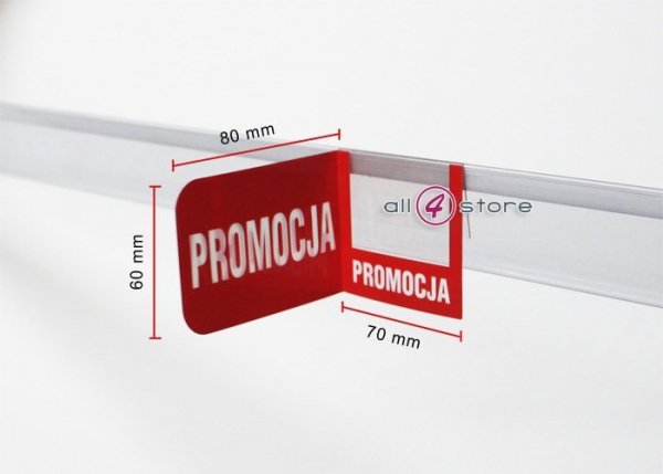 Plastic sign for plastic tape - PROMOTION