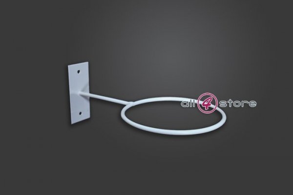 Holder, hook for ball, mounted to wall