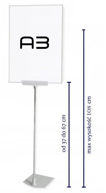 Information Stand A3 with height regulation.