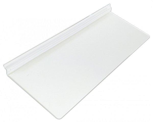 Plexi shelf for shoes without pricemarklist in front - 50 cm x 20 cm