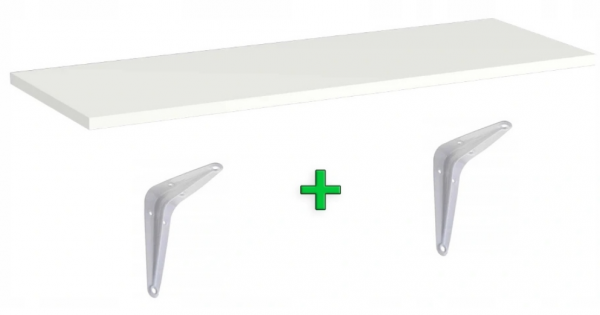 Shelf with hooks for wall - 60 x 30 cm