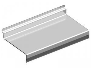Plexi shelf for shoes with pricemarklist in front - 30 cm x 15 cm