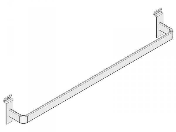 Rail from flatiron to panel with track 90 x 6 cm