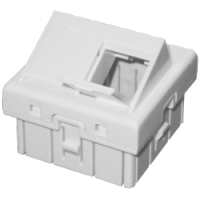 Adapter podwójny 45x45 kątowy z klapkami przeciwkurzowymi Adapter podwójny 45x45 kątowy z klapkami przeciwkurzowymi