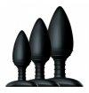 Nexus zestaw korków analnych - Butt Plug Trio 3 Solid Silicone Butt Plugs S M L (czarny)