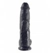 King Cock duże czarne dildo - 10'' Cock with Balls sztuczny penis (czarny)