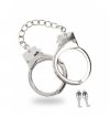 Taboom Silver Plated BDSM Handcuffs - metalowe kajdanki (srebrne)