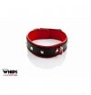 Whips Obroża damska 4 cm (czarno - czerwona))