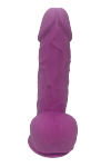 Dream Toys REAL LOVE DILDO WITH BALLS 8.5INCH PURPLE - dildo (fioletowy)