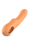 Dream Toys Glam Flexible Ribbed Vibe - wibrator klasyczny (pomarańczowy)