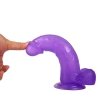 8 Jelly Studs Crystal Dildo Large Purple