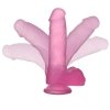 7 Jelly Studs Crystal Dildo Medium Pink