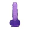 7 Jelly Studs Crystal Dildo Medium Purple