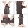 9.5'' Sliding Skin Dual Layer Dong - Black