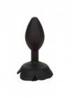 Large Rose Anal Plug Black