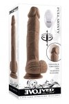 EVOLVED FULL MONTY 9 INCH DARK - dildo z wibracjami (cielisty)