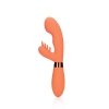 Silicone Rabbit Vibrator with Ribbed Clitoral Stimulator