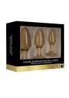 Acrylic Goldchip Butt Plug Set - Gold