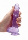 6 / 15 cm Realistic Dildo With Balls - Purple