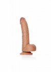 Curved Realistic Dildo  Balls  Suction Cup - 8/ 20,5 cm