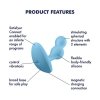 Satisfyer Vibrator Depp Diver Connect App Light Blue - korek analny z wibracjami (niebieski)