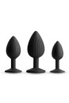 NS Novelties Renegade Triple Ace Kit Black - zestaw korków analnych (czarny)