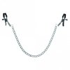 Sportsheets Sex & Mischief Chained Nipple Clamps - klipsy na sutki (srebrny)