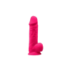 Silexd Silikonowe Dildo Model 1 21,5 cm  Fucsia - dildo (czwerwony)
