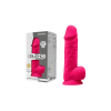 Silexd Silikonowe Dildo Model 1 21,5 cm  Fucsia - dildo (czwerwony)
