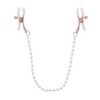 Sportsheets S&M Peaches ‘n CreaMe Pearl Nipple Clamps Cream - nasutnik  (kremowy)