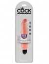 King Cock dildo z wibracjami - 7'' Vibrating Stiffy sztuczny penis (cielisty)