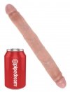 King Cock podwójne dildo - 12'' Slim Double Dildo sztuczny penis (cielisty)