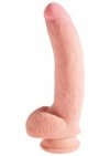 King Cock Dildo  Triple Density with Balls 10 cali sztuczny penis (cielisty)