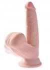 King Cock dildo - 6'' Cock Swinging Balls sztuczny penis (cielisty)
