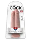 King Cock Podwójne Dildo 7 Two Cocks One Hole Light  - podwójne dildo (cielisty)