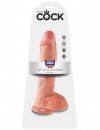 King Cock duże dildo - 10'' Cock with Balls sztuczny penis (cielisty)
