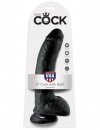 King Cock czarne dildo - 9'' Cock with Balls sztuczny penis (czarny)