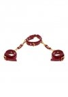 Taboom D-Ring Collar and Wrist Cuffs Red - kajdanki z obrożą (czerwony)
