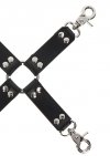 Czarny łącznik do kajdanek z ekoskóry Taboom Hogtie Black