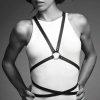 Bijoux Indiscrets MAZE Multi-way Harness - skóropodobna uprząż BDSM (brązowy)